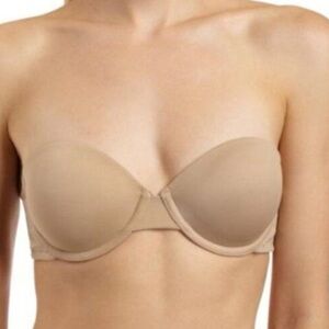 Maidenform One Fabulous Fit strapless underwire bra in beige, size 34C